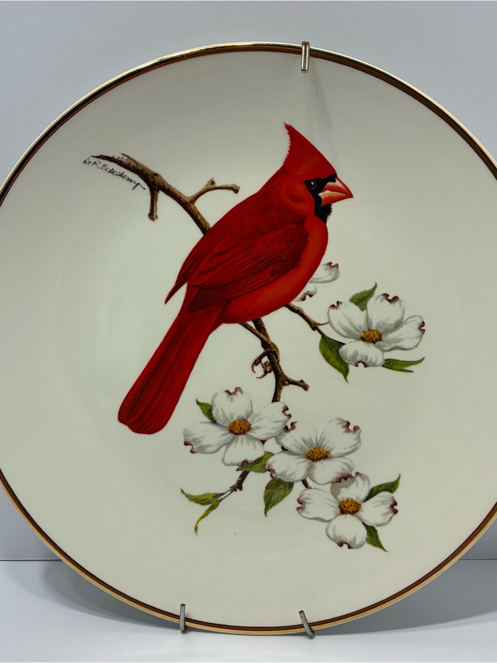 1974 Avon Cardinal Collector Plate Don Eckelberry 10.25” Bird Wall Decor